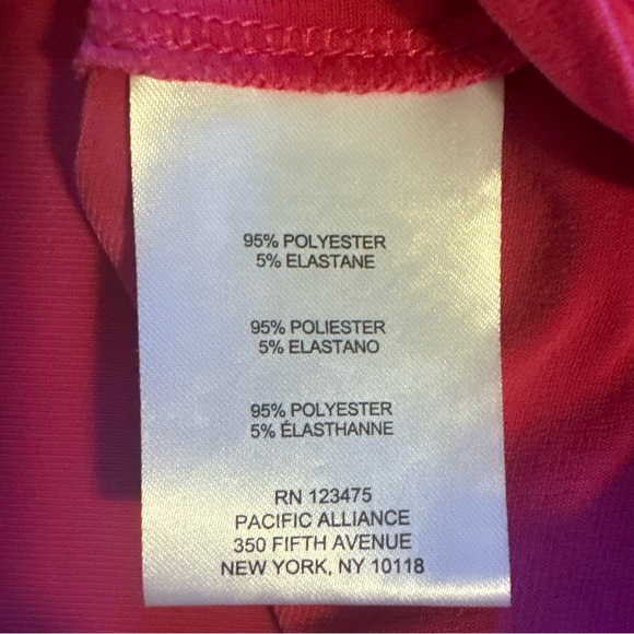 Ellen Tracy Preowned Twist Top with Blouson Sleeves Magenta Size Medium Workwear - Picture 4 of 5